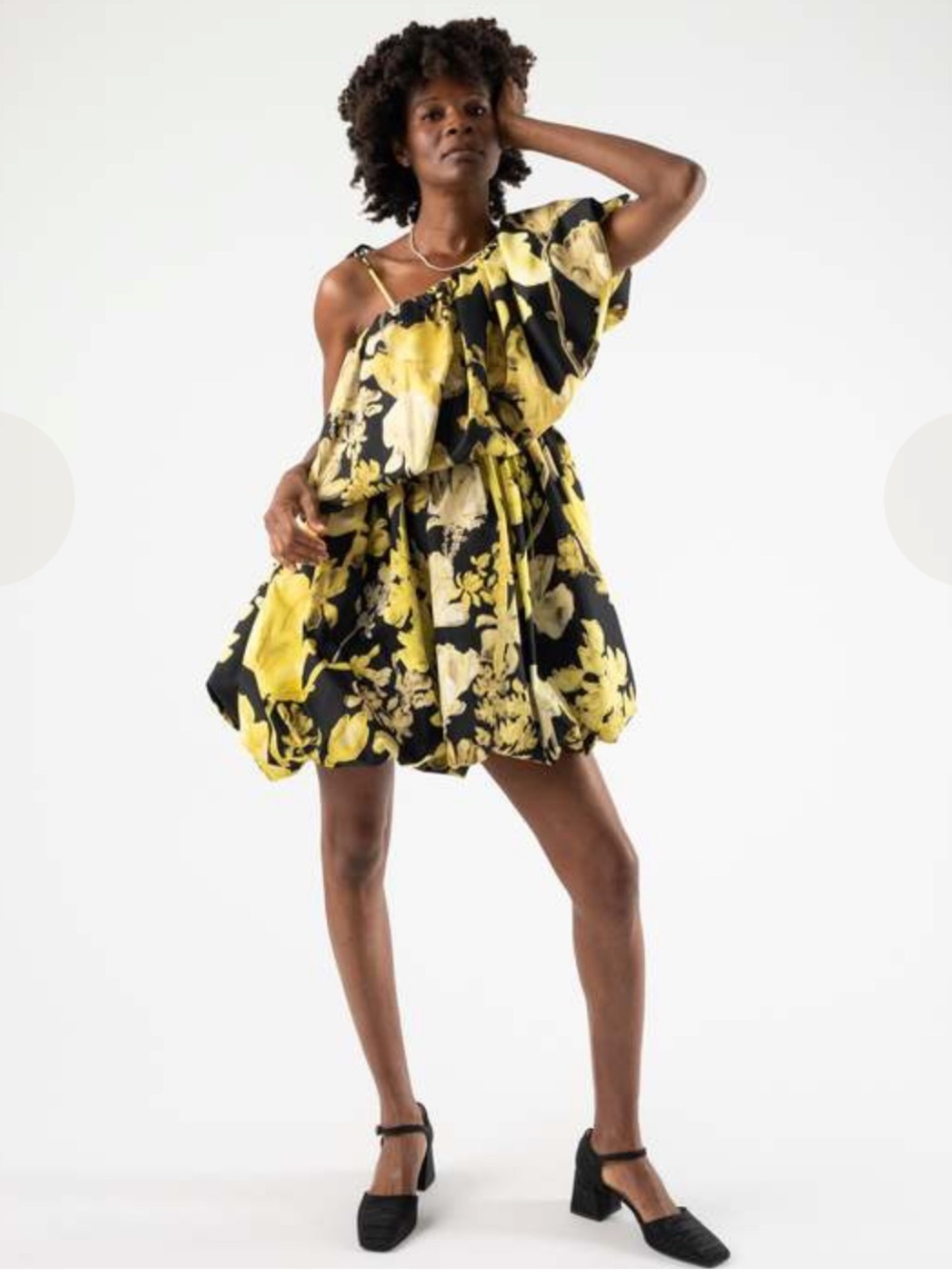 Kika Vargas Delphine Floral Mini Dress Yellow Azalea S